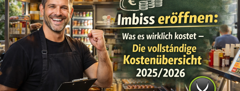 Vollständige Kostenaufstellung Imbiss eröffnen Deutschland 2025; foodtruck-vs-imbisslokal-kosten.jpg | Alt: Vergleich Foodtruck vs. festes Imbisslokal Kosten. Imbiss eröffnen Kosten.