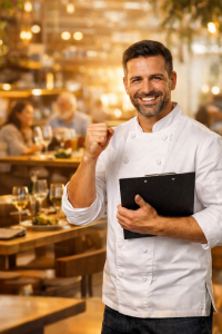 Ein erfolgreicher Gastronom, der seinen Google Business Profil endlich im Griff hat und dadurch viel mehr Gäste in seinem Restaurant