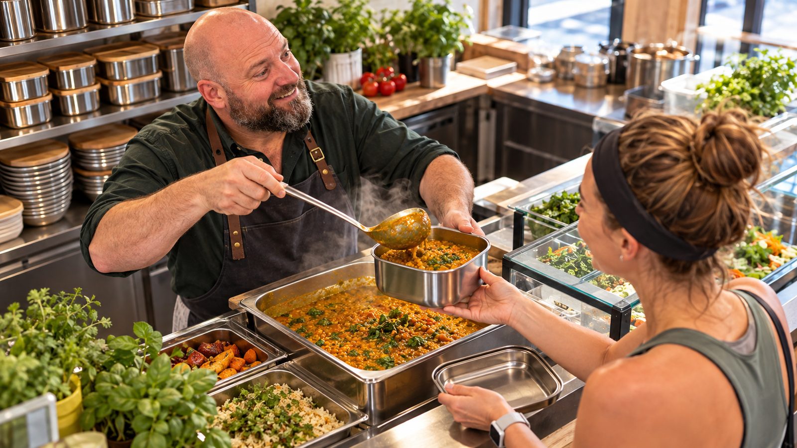 Mehrwegbehälter beim Lieferdienst und Take-away in der Gastronomie